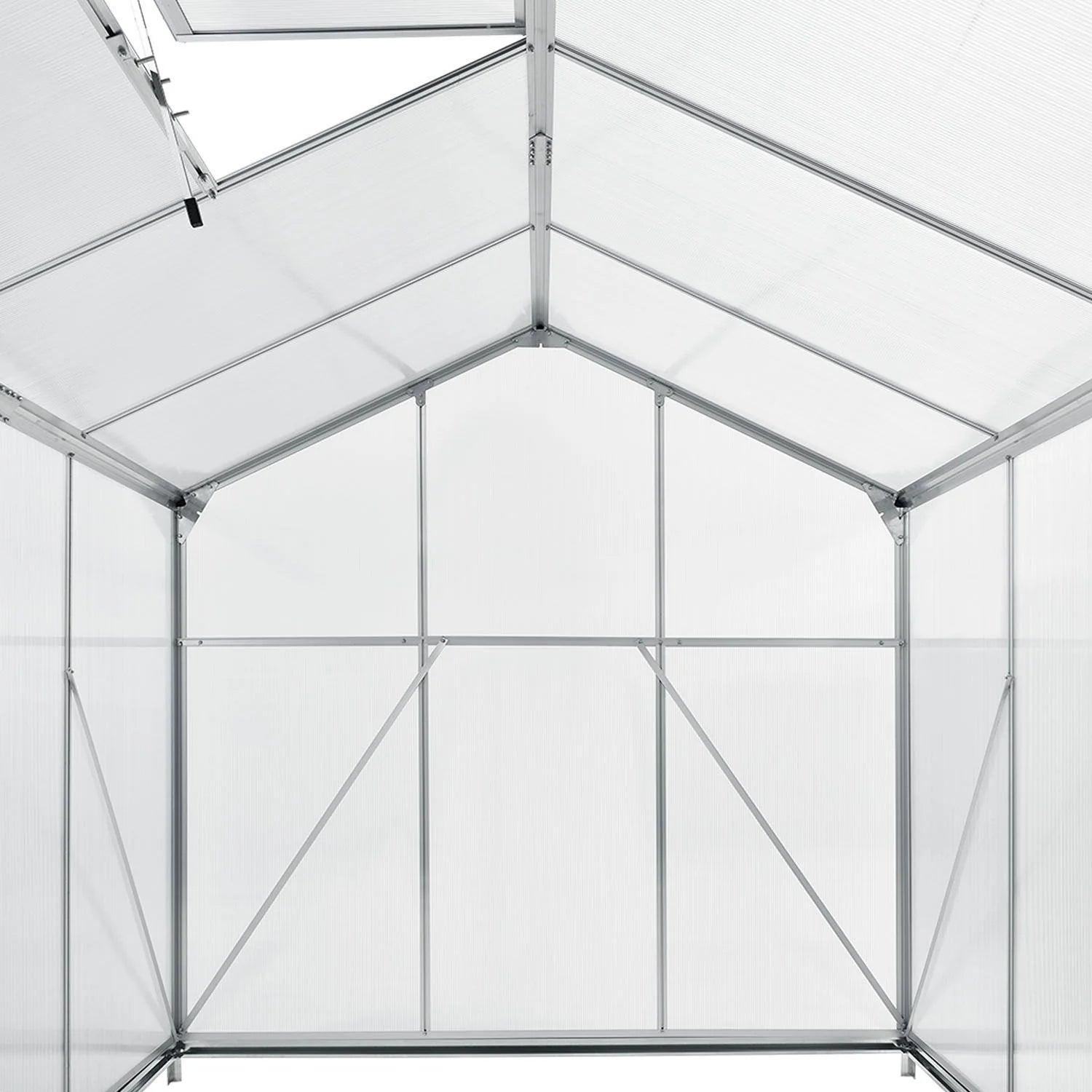 2025 Invernadero de jardín de aluminio con base – Ideal para frutas, verduras y resguardo invernal