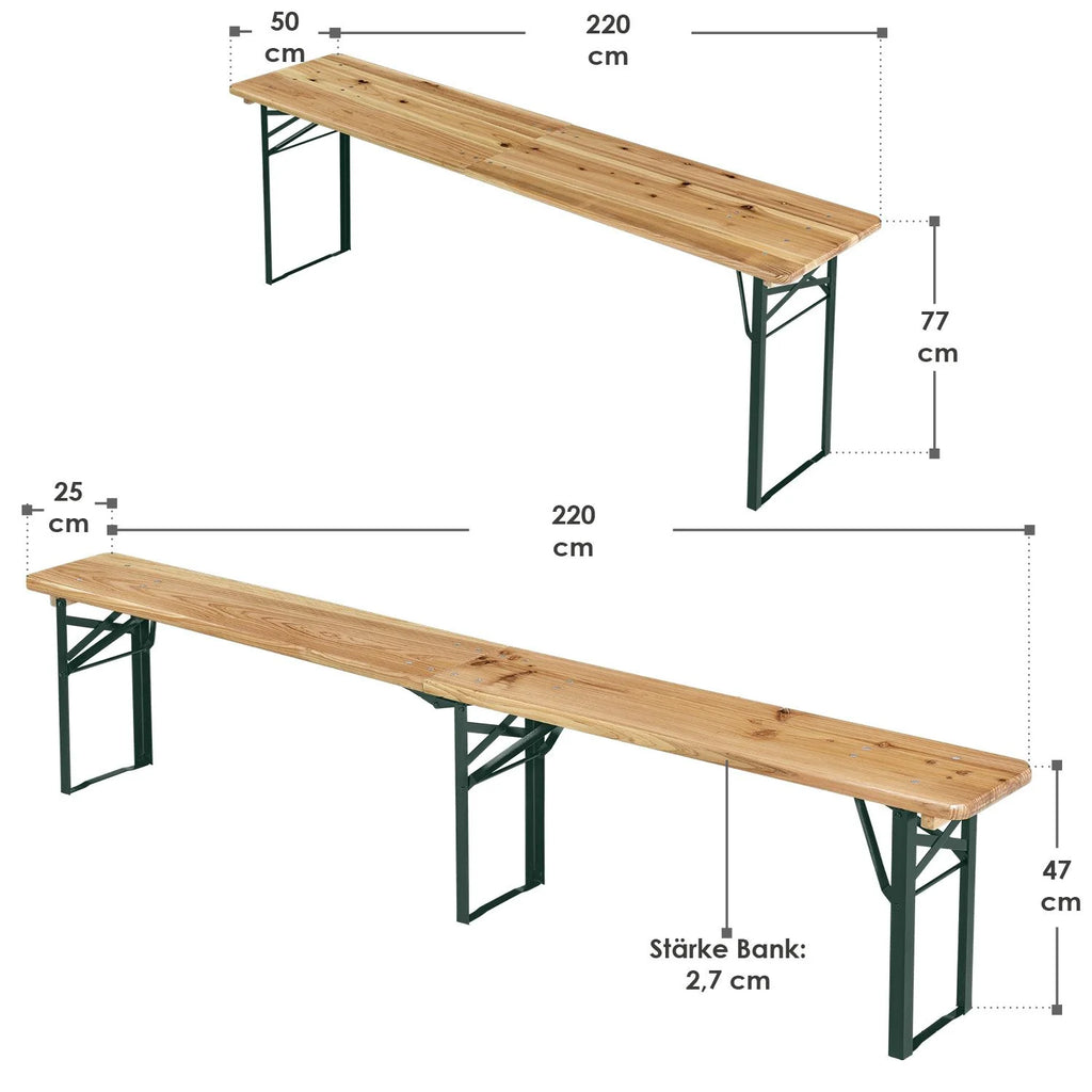 2025 Conjunto de mobiliario plegable para fiestas Amberg 180x74x74 cm