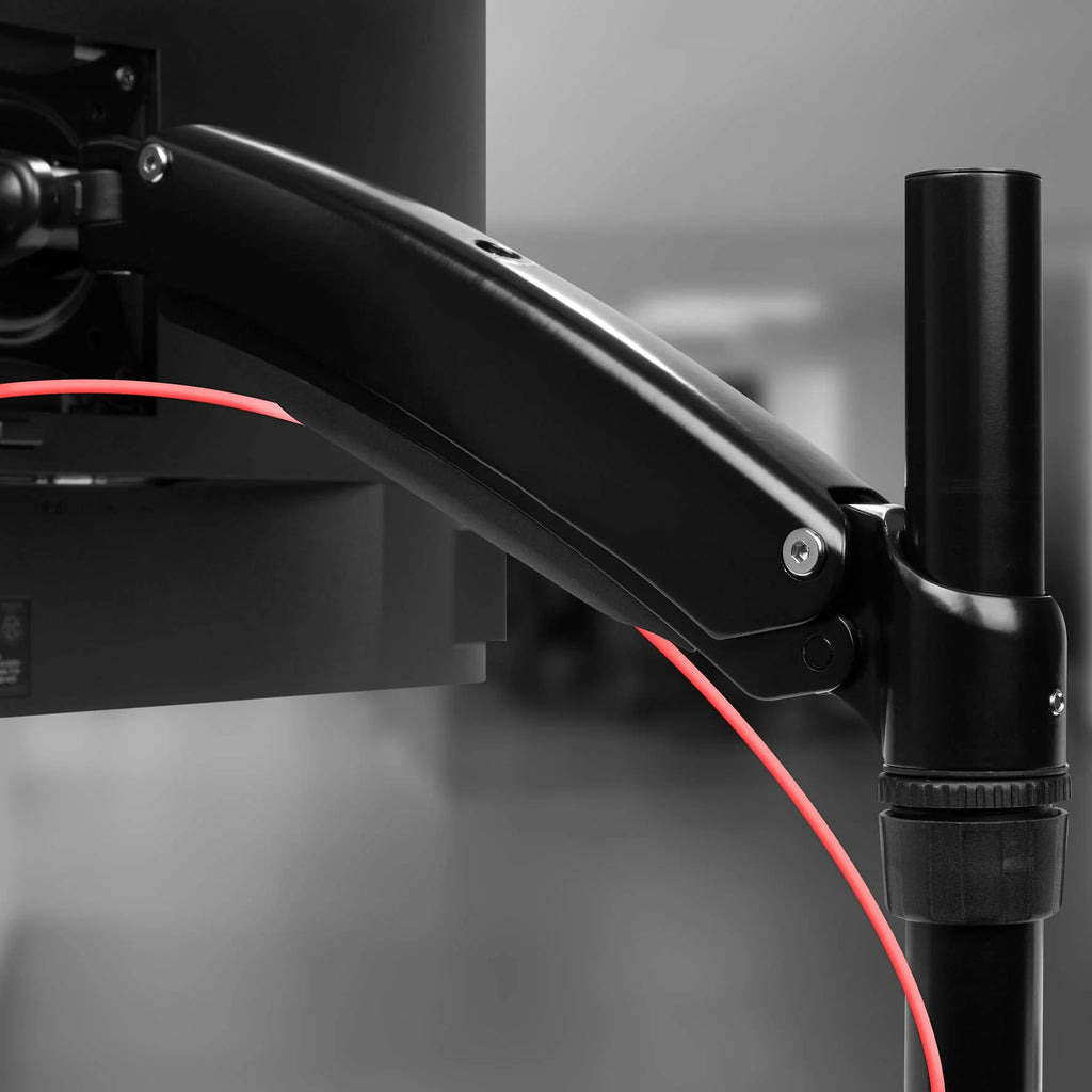 2025 Duronic Soporte para Monitor DM553 | Soporte triple para escritorio PC | NEGRO | Aluminio | Altura ajustable | Para tres pantallas LED/LCD de 15-27 pulgadas | Compatible con VESA 75/100 | Capacidad de 5 kg por pantalla
