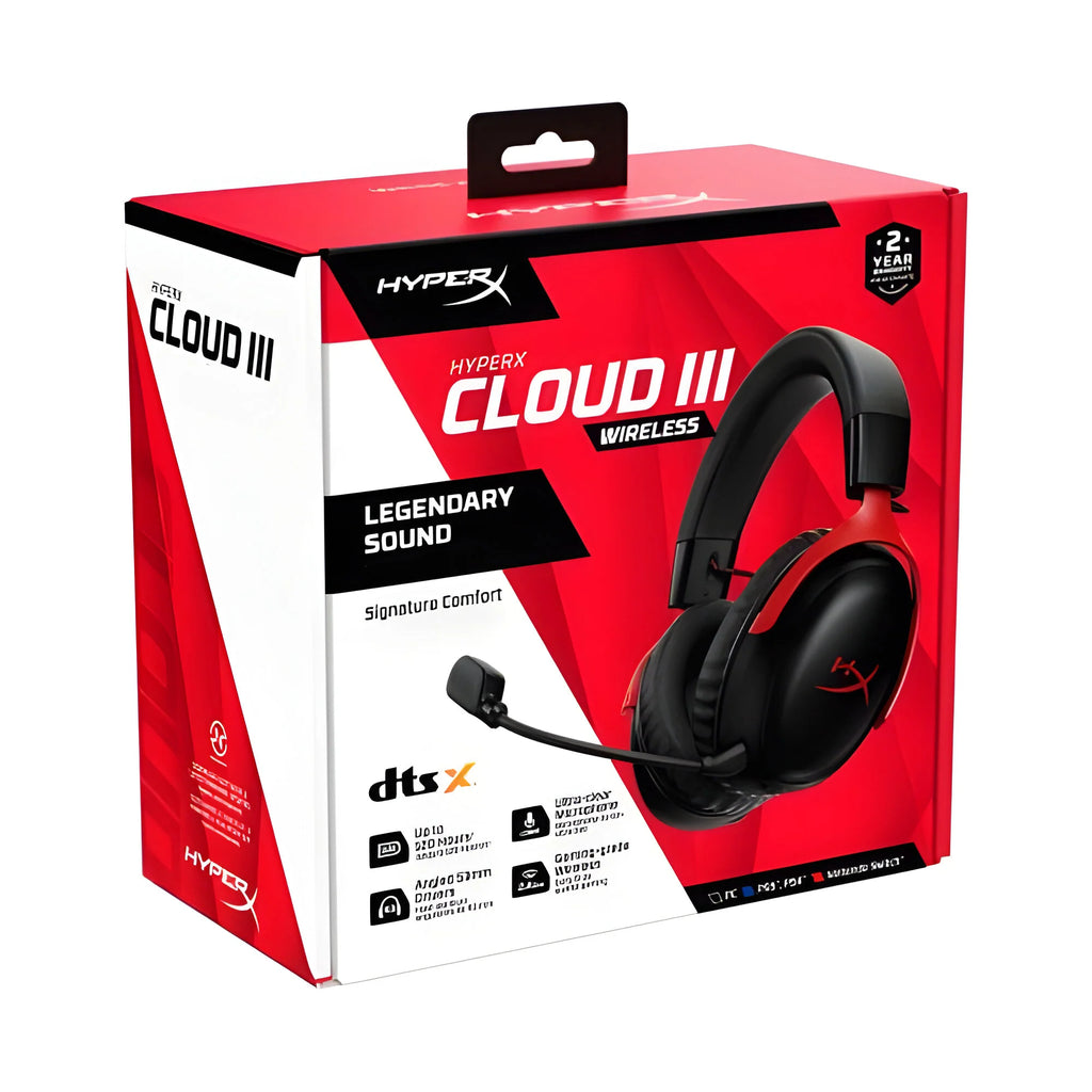 2025 Audífonos Inalámbricos HyperX Cloud III Wireless RED – Sonido Legendario