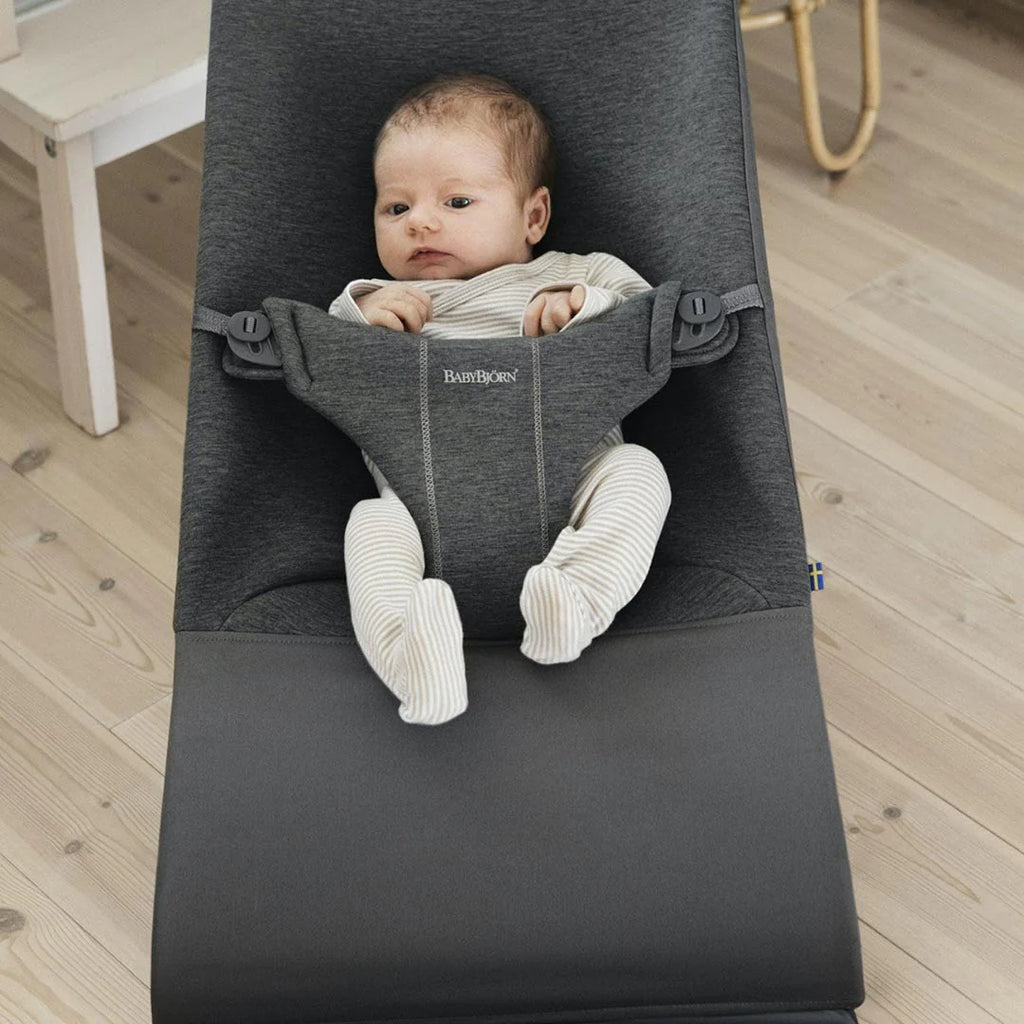 BabyBjorn Bouncer Bliss - Jersey 3D - Gris Carbón
