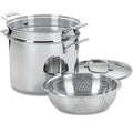 2025 Set Cuisinart para cocinar al vapor y pasta de 12 litros en acero inoxidable