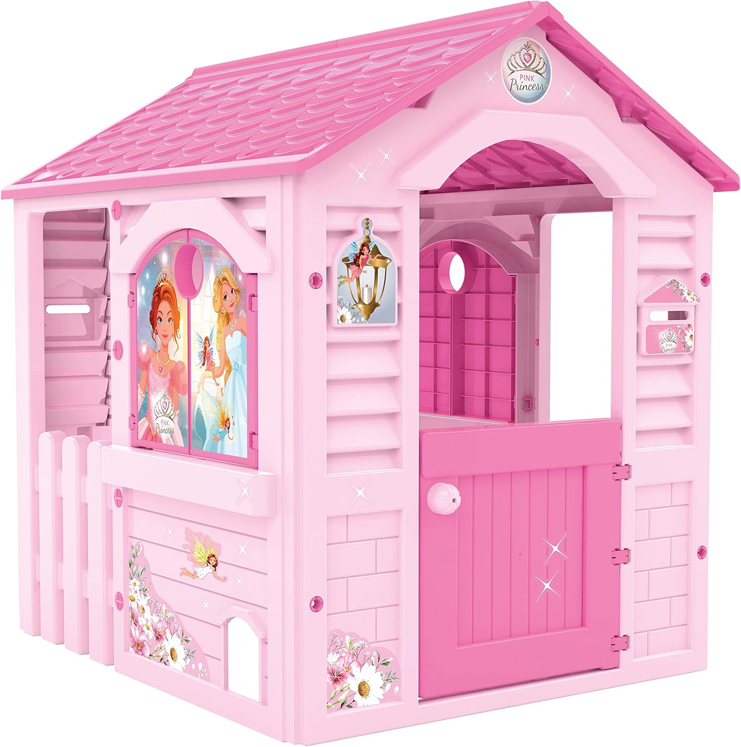 Chicos - Country Cottage Children's Outdoor and Indoor Cottage, Made of Durable and Durable Plastic, White, Unique, Measures 84 x 103 x 104 cm (89607)