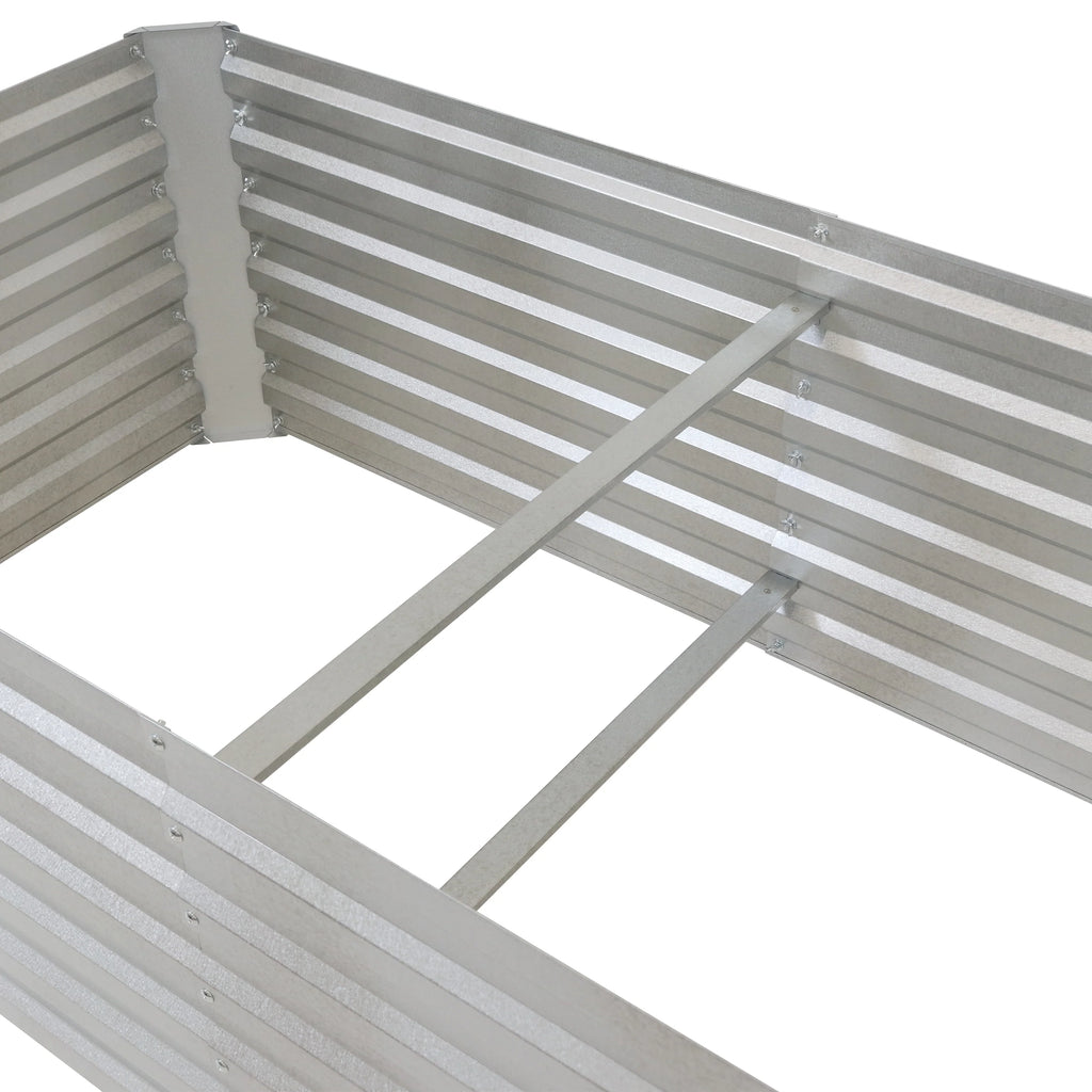 2025 Cama Elevada Rectangular para Jardín Sunnydaze de Acero Galvalume - 180 cm