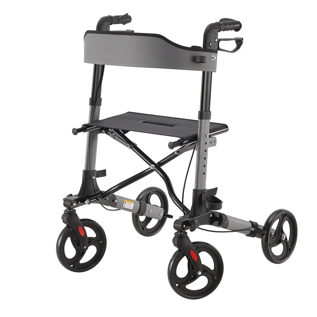 2025 Andador de aluminio Vital con asiento – Ligero, plegable y seguro