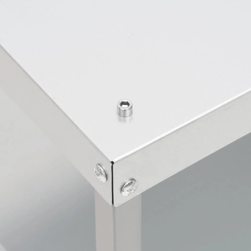2025 Ahumador 44,5 x 29 x 83 cm con mesa 40 x 28 x 44,5 cm galvanizado – Armario para ahumar plateado