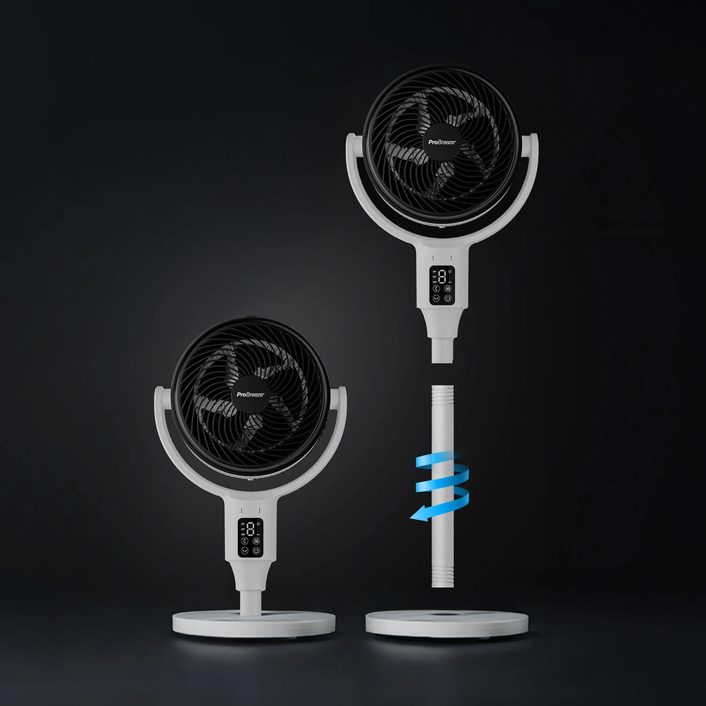 2025 Ventilador de pie híbrido AirFlo™ 43" - Circulador de aire ultrasilencioso - Blanco