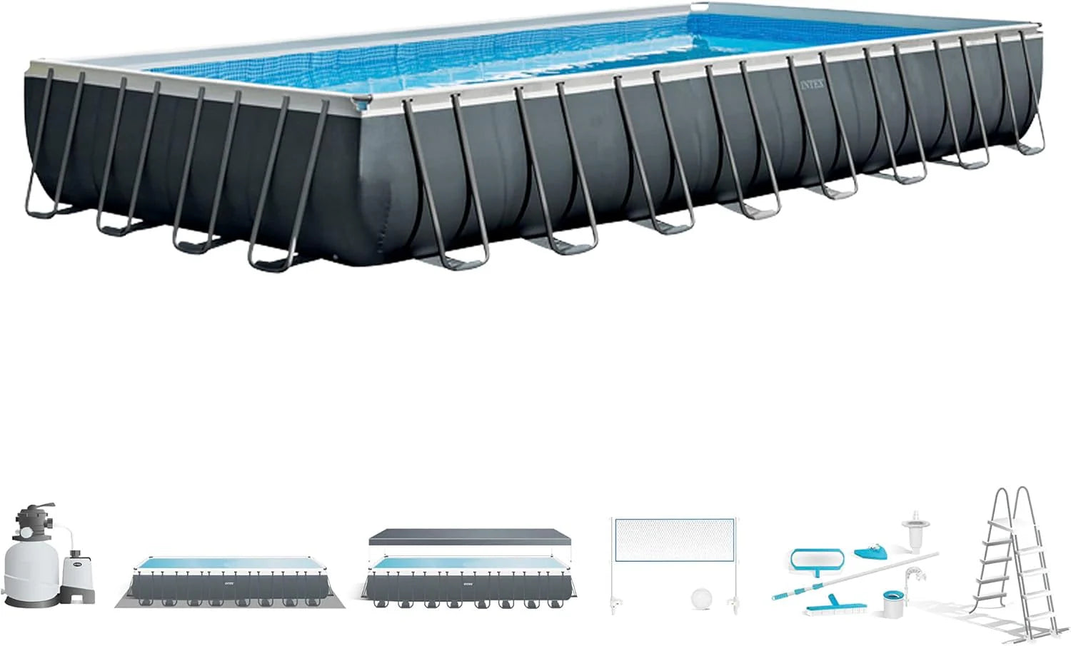 Intex 55220 – Removable Rectangular Ultra XTR Frame Pool 549 x 274 x 132 + Filter
