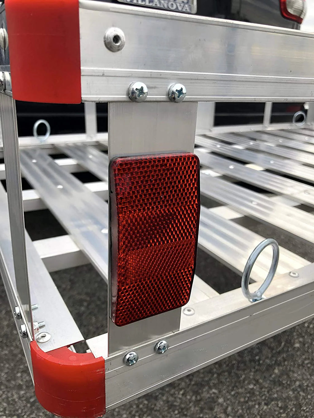 80779 Portaequipajes de aluminio para enganche de remolque con rampa de 119 cm, 1 pieza