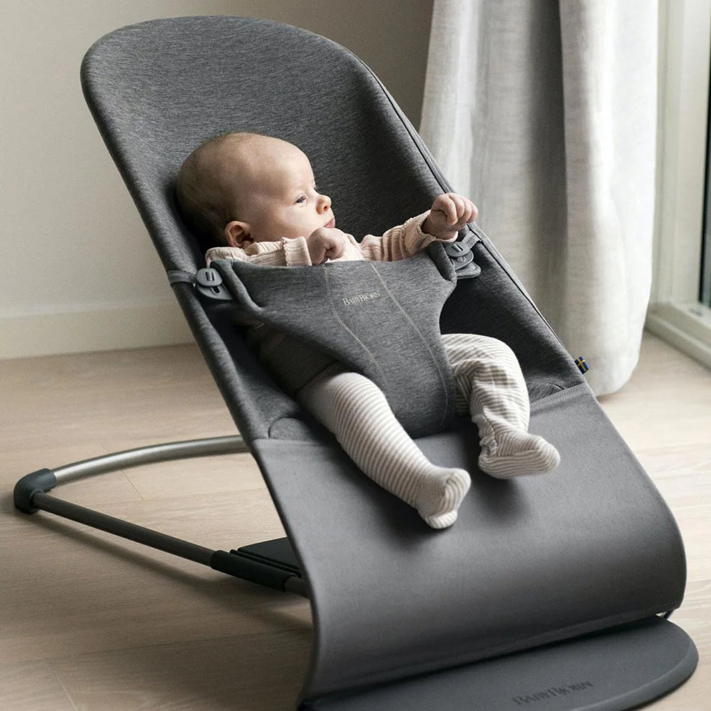 BabyBjorn Bouncer Bliss - Jersey 3D - Gris Carbón
