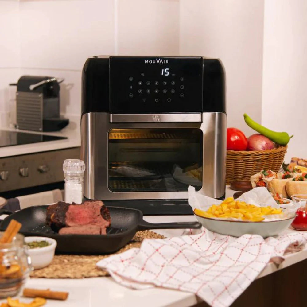 2025 Horno Freidora de Aire Crisp 10 Lts + Molde Mouvair