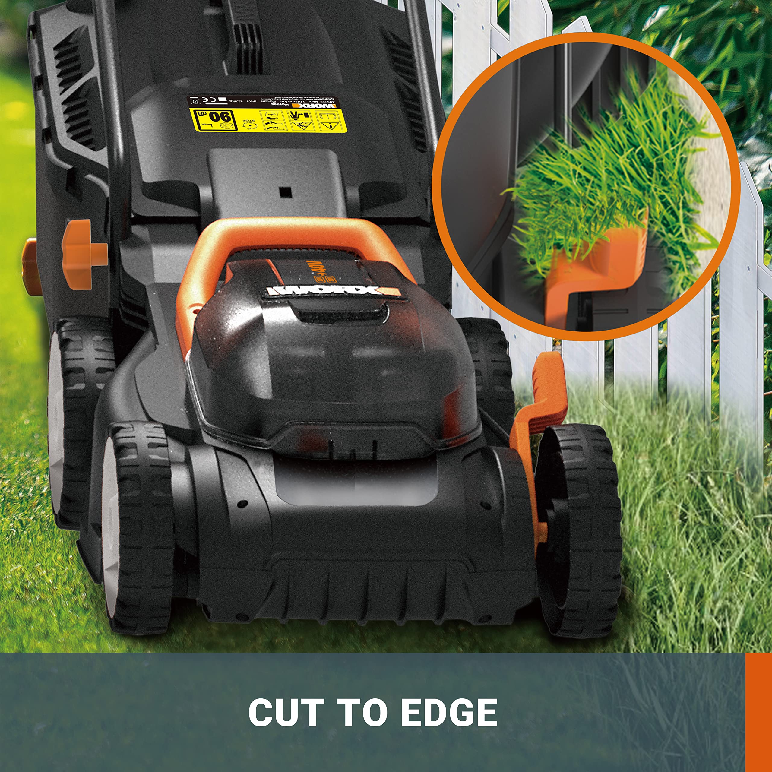 2025 Cortacésped inalámbrico Worx Nitro 34 cm, cortacésped eléctrico, modelo WG779E, 40 V PowerShare PRO con 2 baterías de 2,5 Ah (baterías y cargador incluidos)