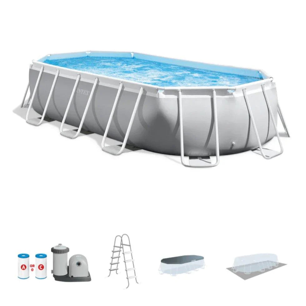2025 Piscina Elevada Intex Prism Frame™ Ovalada 16,6 x 9 pies x 48"