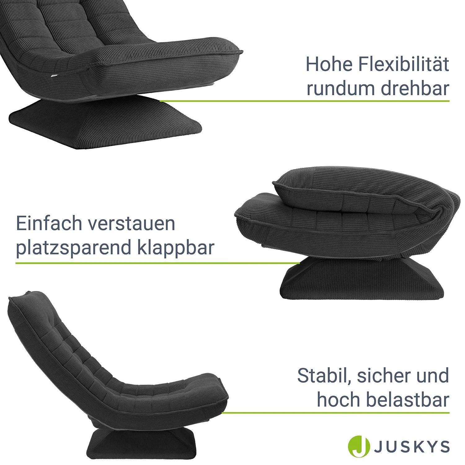 2025 Sillón relax Korsika en terciopelo acanalado