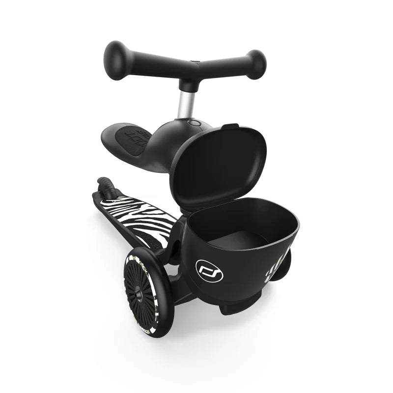 2025 Patinete Scoot & Ride Highwaykick 1 Lifestyle 2-en-1 con Asiento, para Niños de 1 a 5 Años, Diseño con Compartimento de Almacenamiento
