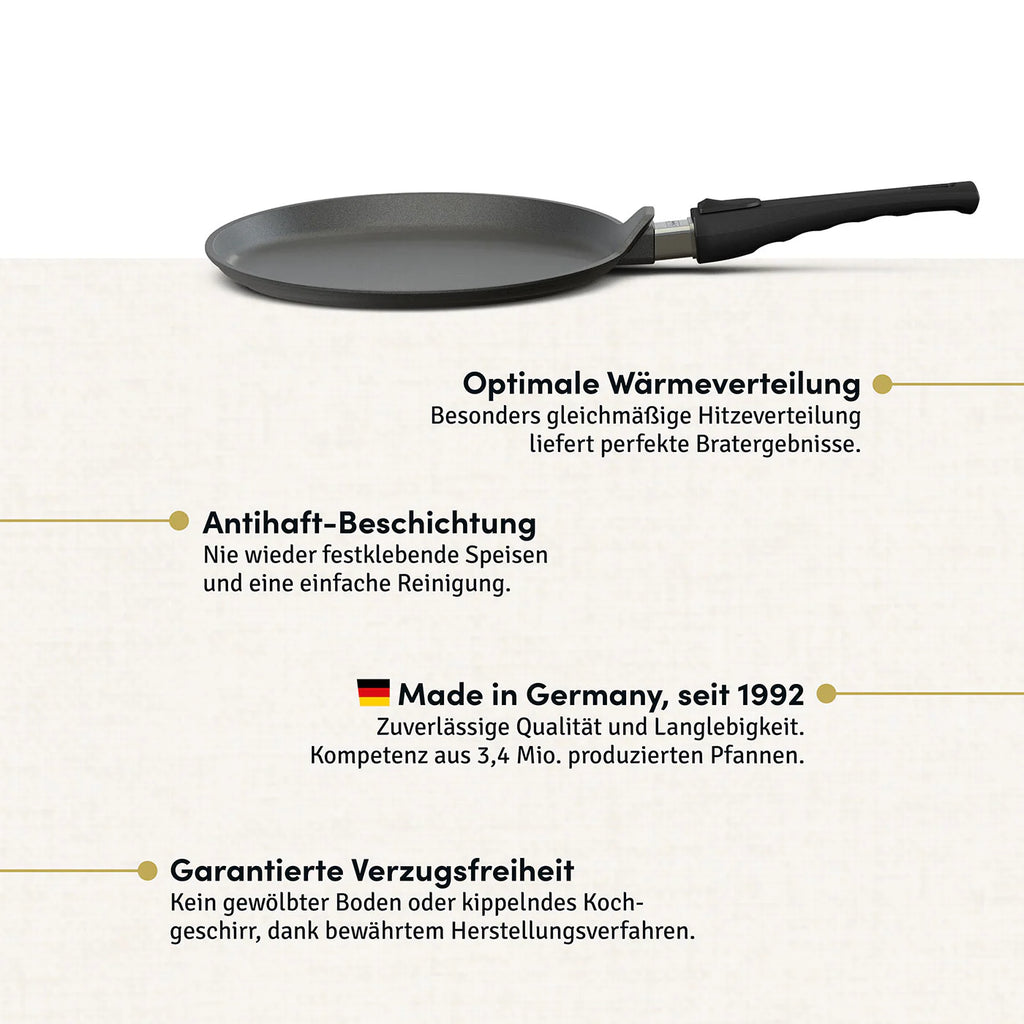 2025 Sartén para crepes / sartén plana Ø 28 cm