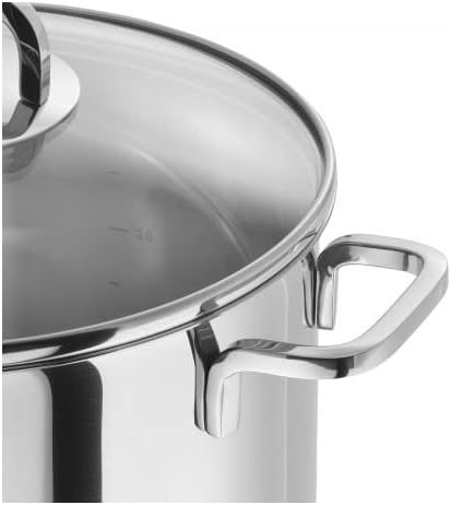 ZWILLING 5-Piece Cookware Set, 4 Lids, Suitable for Induction, Stainless Steel, Passion, Bright Grey, Diameter 16 cm, Diameter 20 cm, Diameter 24 cm, Diameter 28 cm