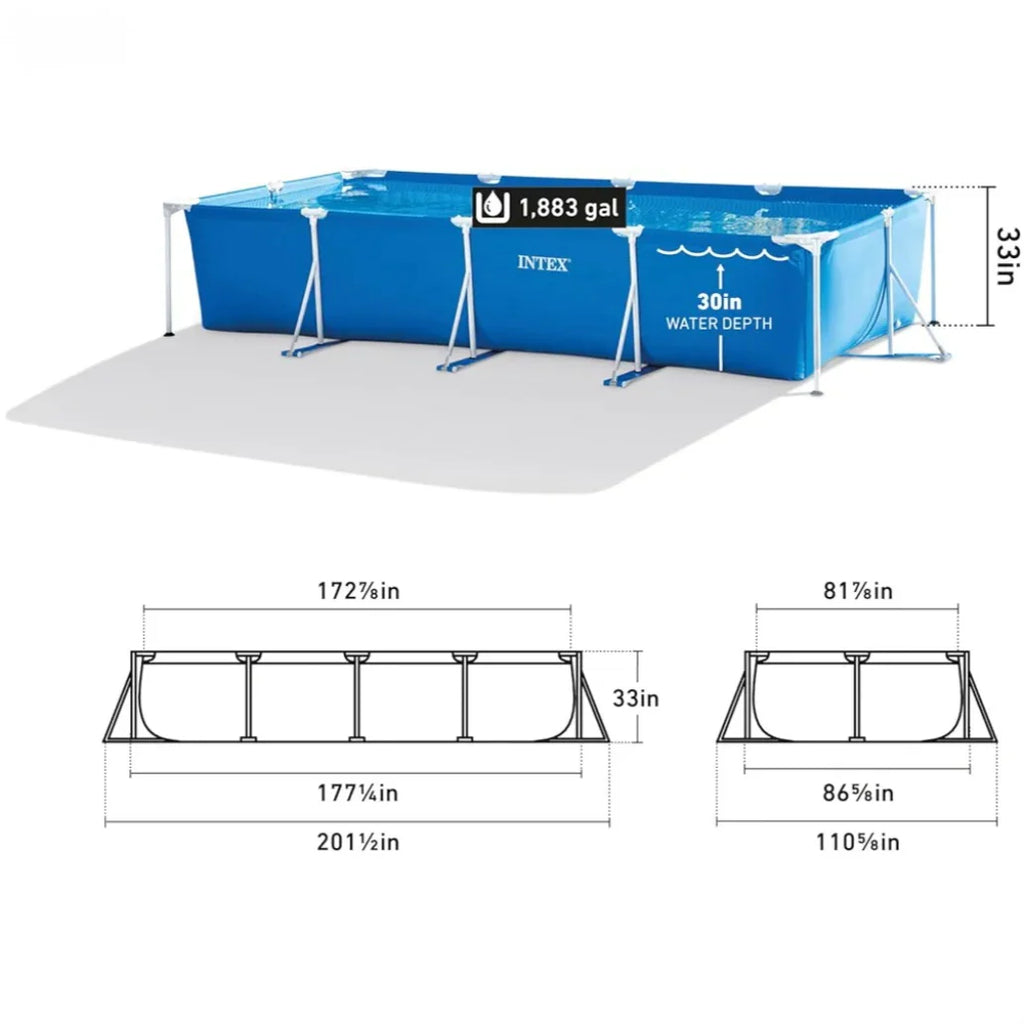 2025 Piscina Elevada Intex Rectangular con Estructura 14' 9¼" x 7' 2⅝" x 33"