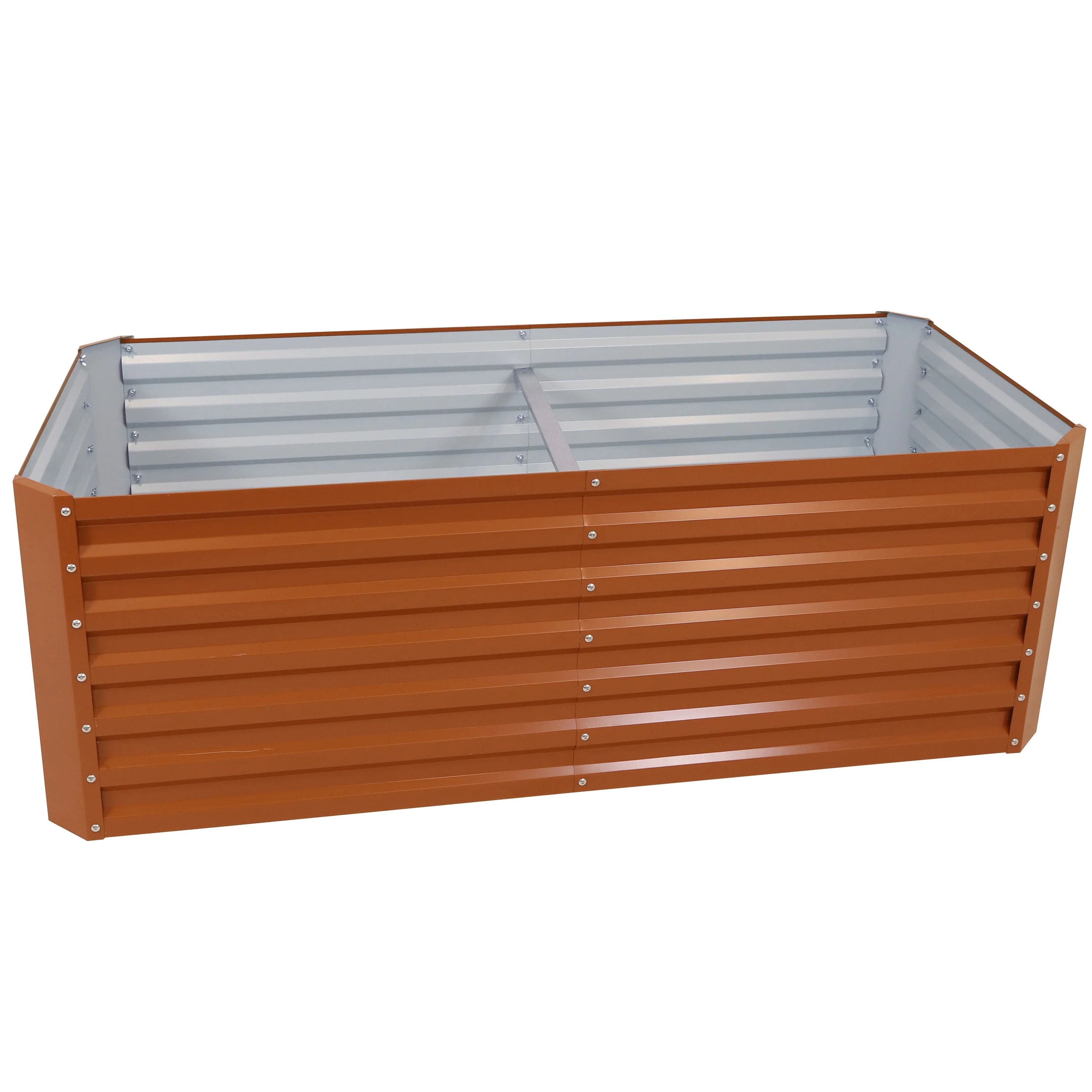 2025 Cama Elevada Rectangular para Jardín Sunnydaze de Acero Galvalume - 180 cm