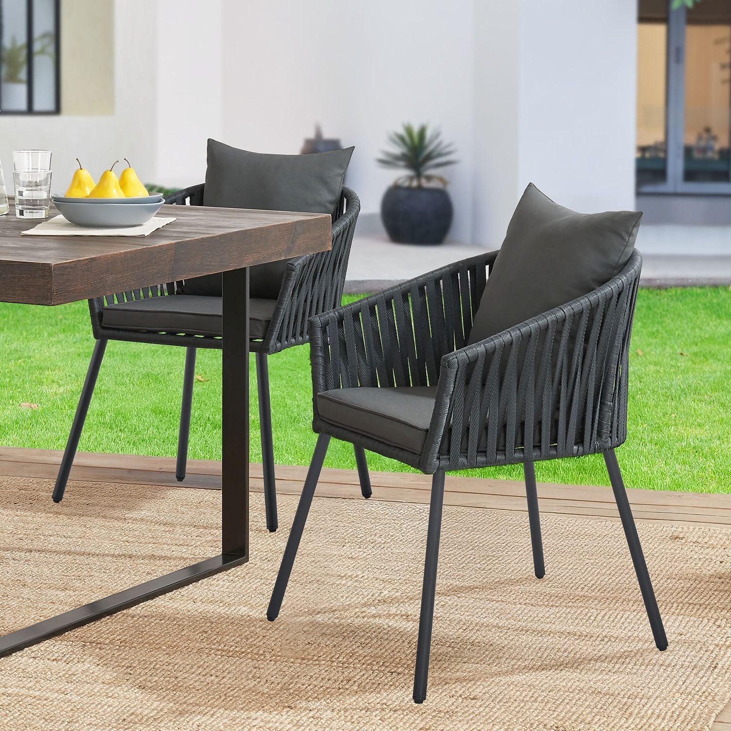 2025 Juego de 2 sillas Rope – Elegancia y confort para tu espacio exterior