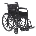 2025 Silla de ruedas Drive Medical Silver Sport 1 con reposabrazos completos y reposapiés removibles y abatibles