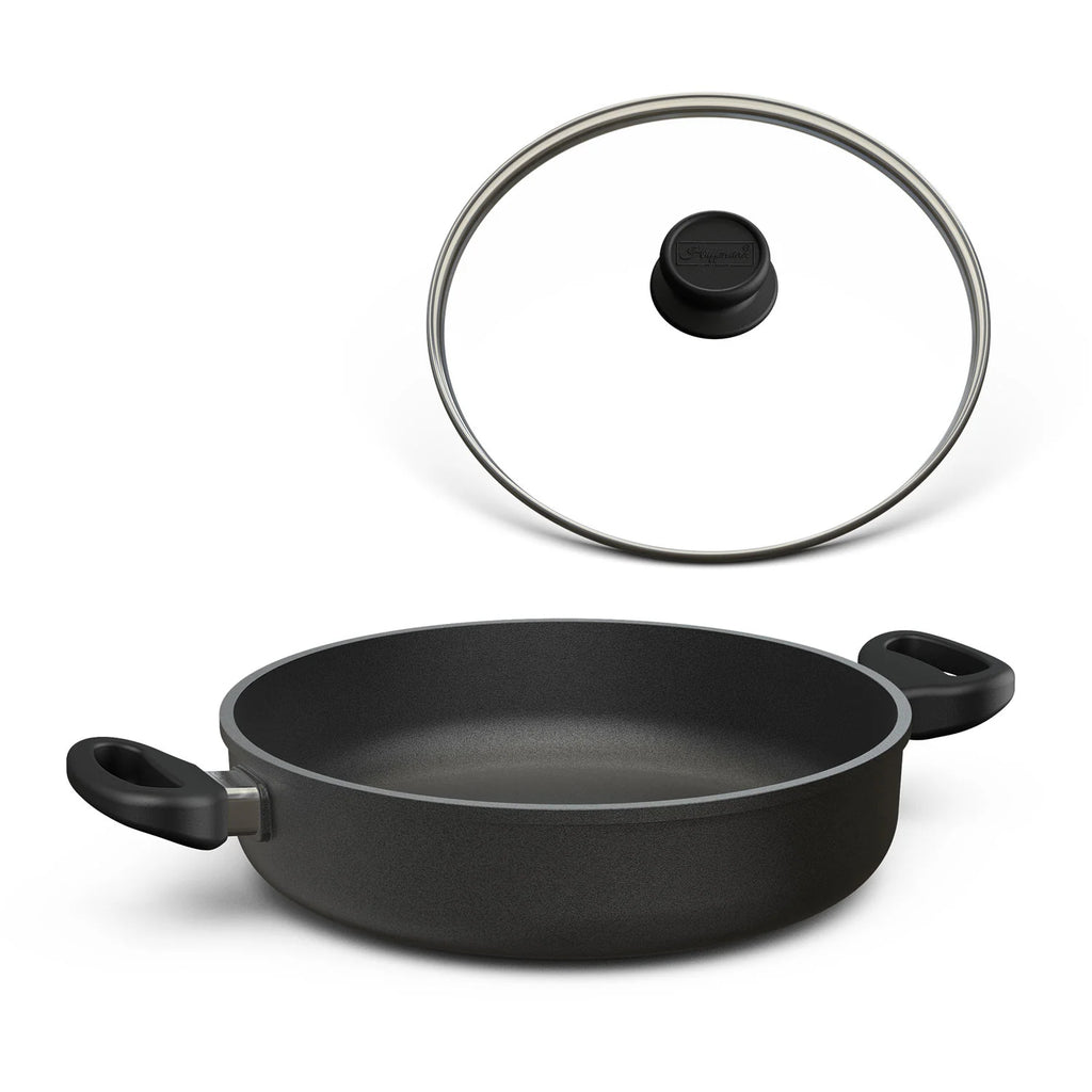 2025 Sartén para brasear / asador redondo Ø 20-32 cm con tapa opcional