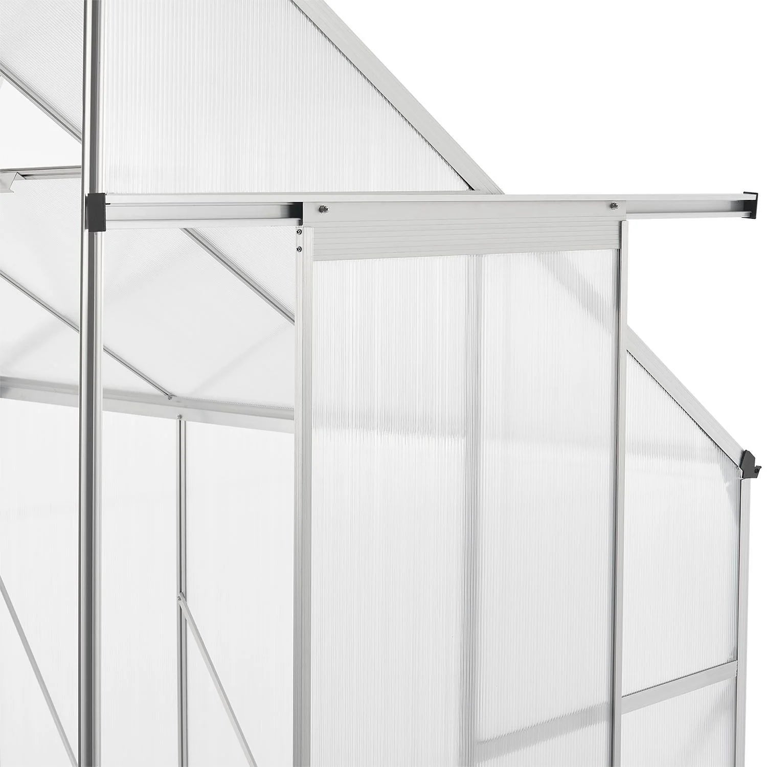 2025 Invernadero de jardín de aluminio con base – Ideal para frutas, verduras y resguardo invernal