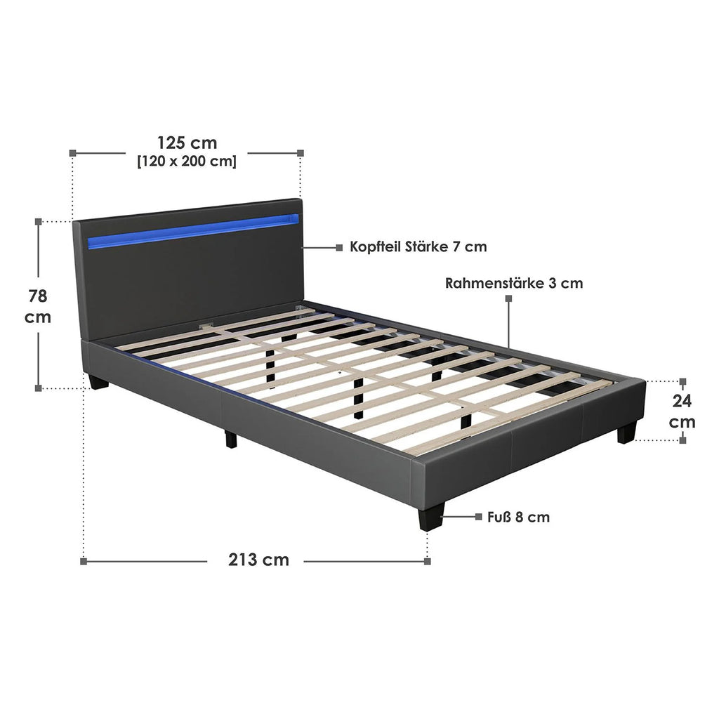 2025 Cama tapizada Verona 120x200 cm en blanco