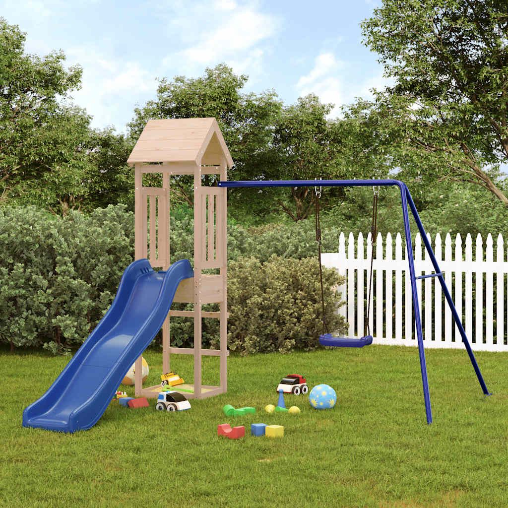 Parque Infantil De Exterior Madera Maciza De Pino Vidaxl