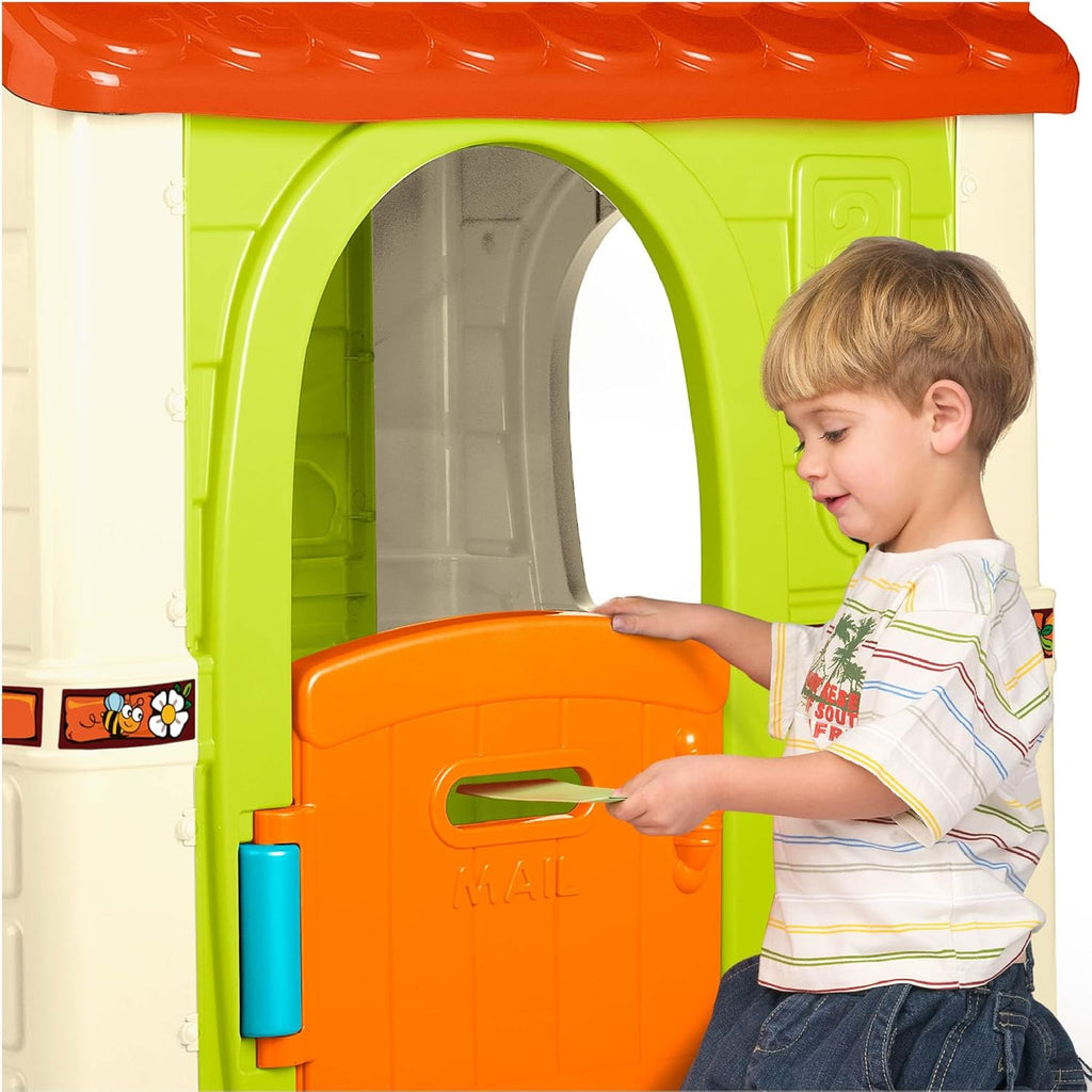 Feber - Fantasy House, Casita Infantil de Juegos con Puerta Abatible, Jugar al Aire Libre o en Casa, Resistente y de Fácil Montaje, para Niños de 2 a 6 años, Famosa (800010237), Versión previa