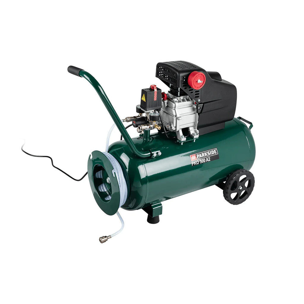 2025 Compresor PARKSIDE PKO 500 A2 | 1.8 kW (2.45 HP) | Depósito de 50 L | Hasta 10 bar de presión | Bajo nivel de ruido y vibración