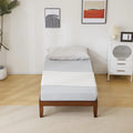 2025 Estructura de cama individual de madera con acabado marrón – diseño robusto y sencillo, 197,2 x 96,5 x 30,5 cm – ideal para habitación infantil.