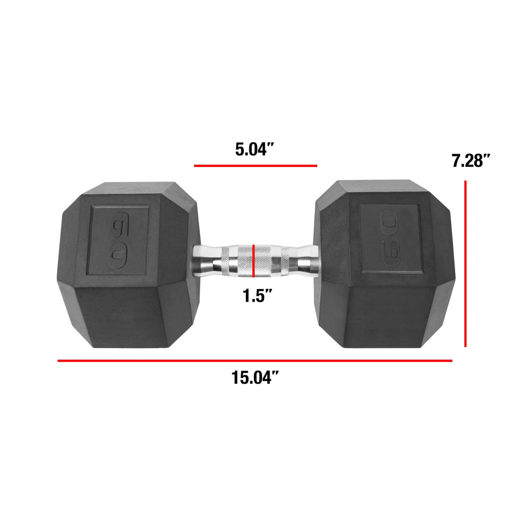 2025 (Pack de 2) Pesas hexagonales CAP Barbell de 60 lb con recubrimiento individual