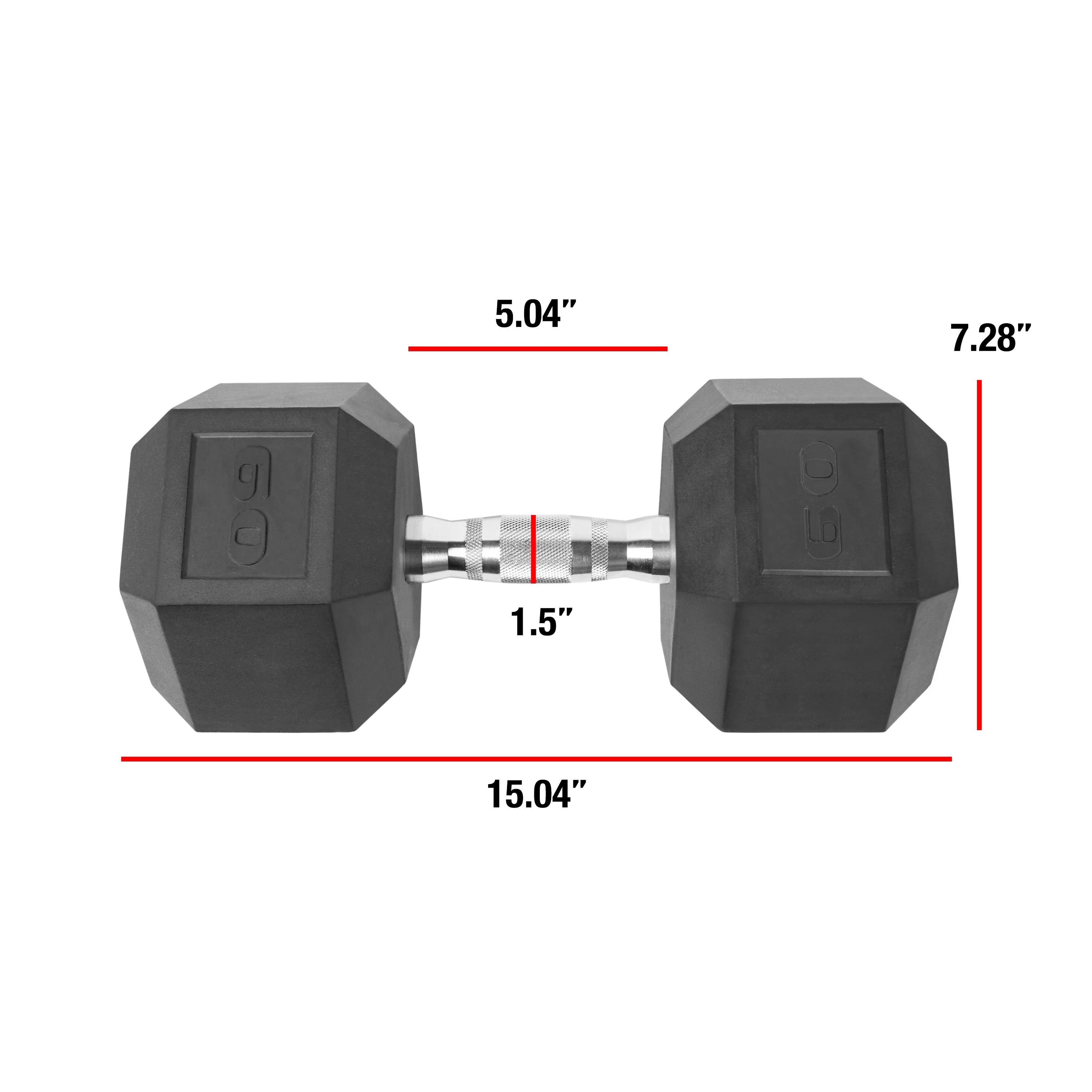 2025 (Pack de 2) Pesas hexagonales CAP Barbell de 60 lb con recubrimiento individual