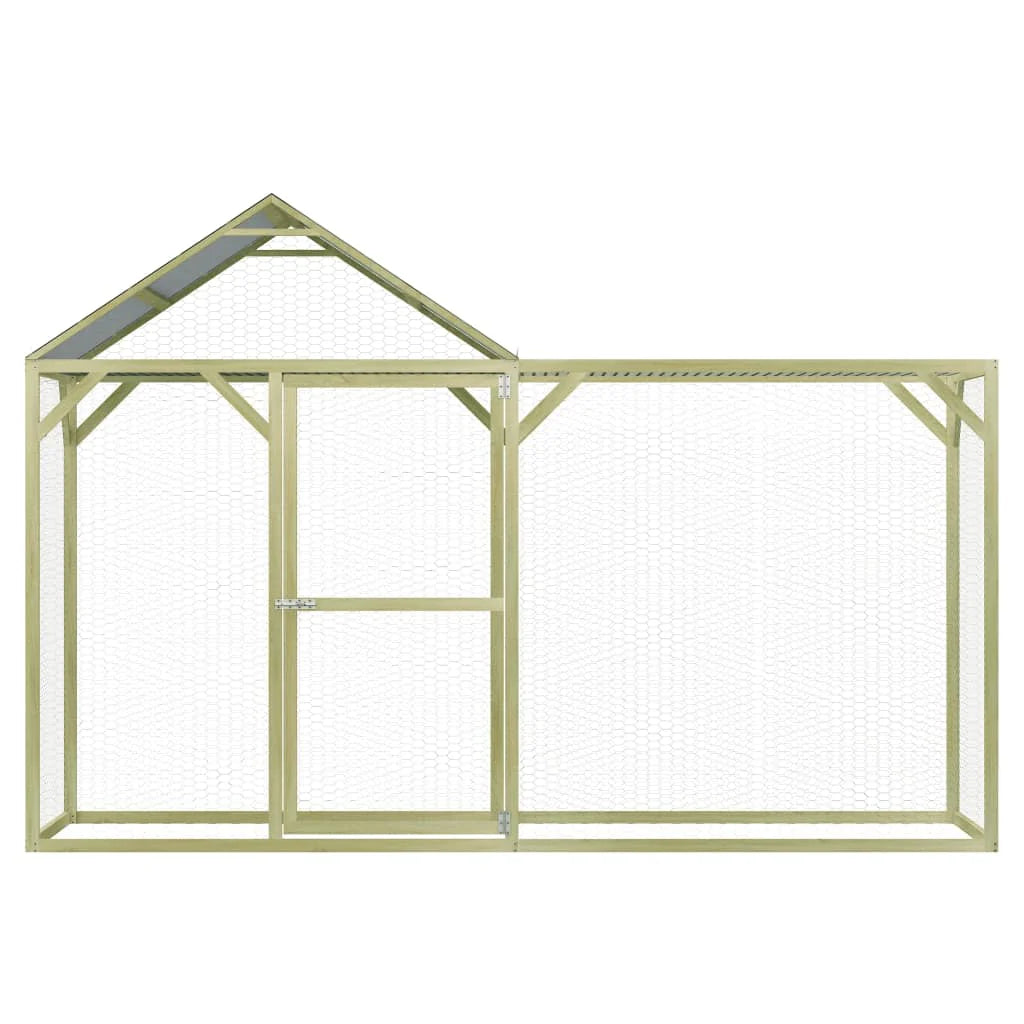 2025 Gallinero de madera impregnada 3 x 1,5 x 2 m – Recinto seguro para aves y pequeños animales
