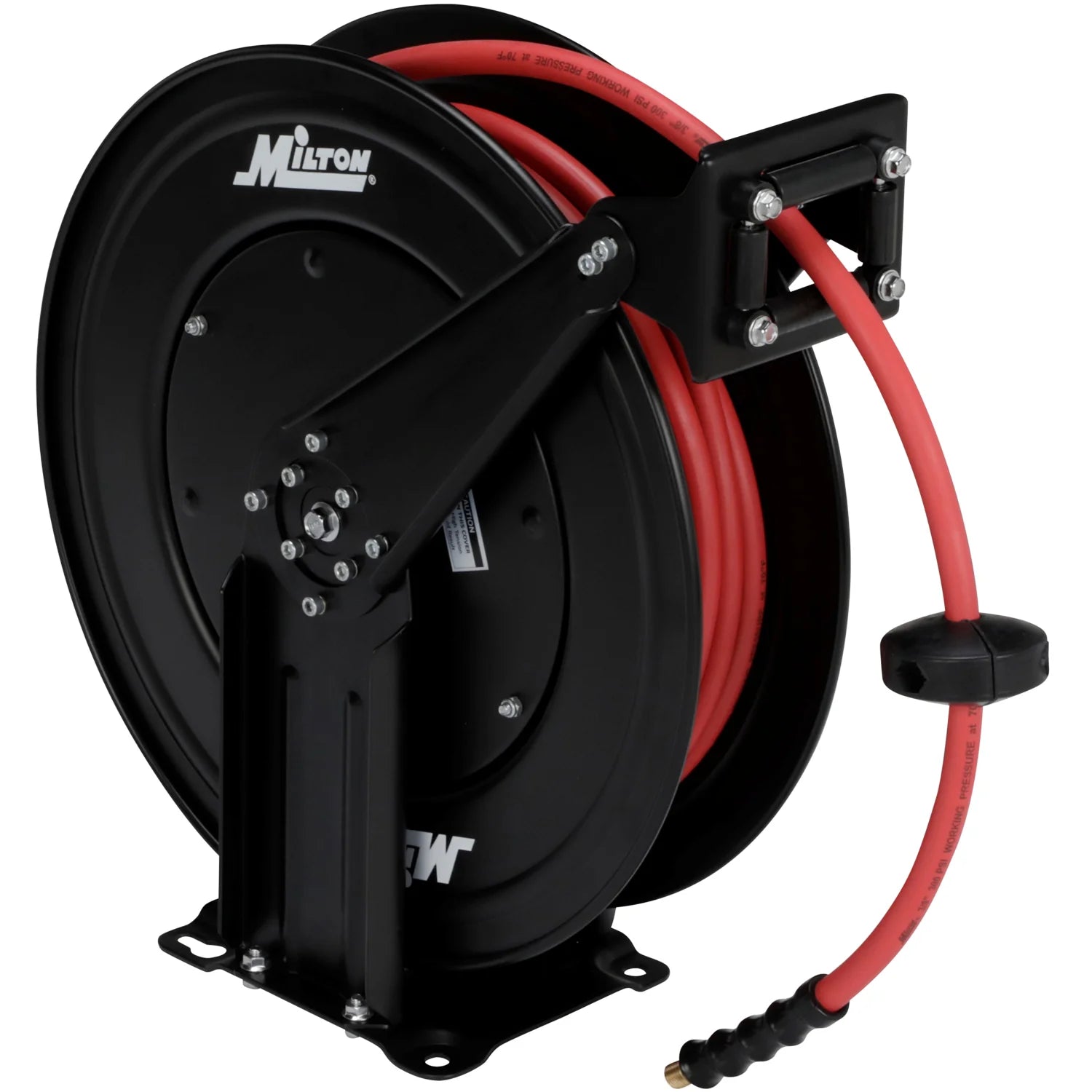 2025 Enrollador Automático de Doble Brazo de Acero con Manguera de Goma de 1/2" x 15 m – Máx. 300 PSI