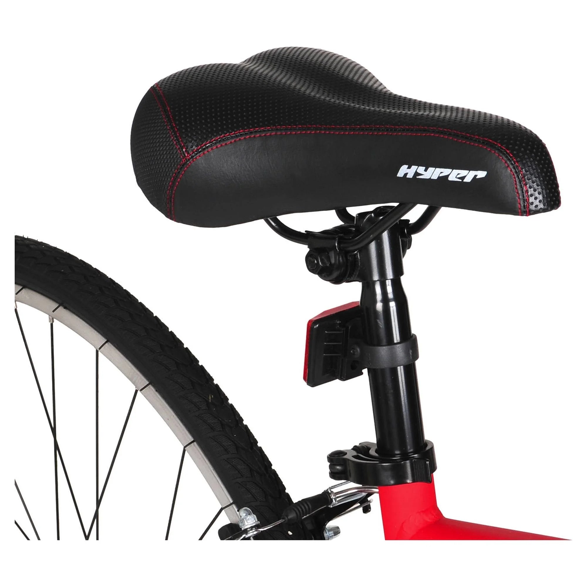 Bicicleta híbrida Hyper Spin Fit para hombre, 700c, negra y roja